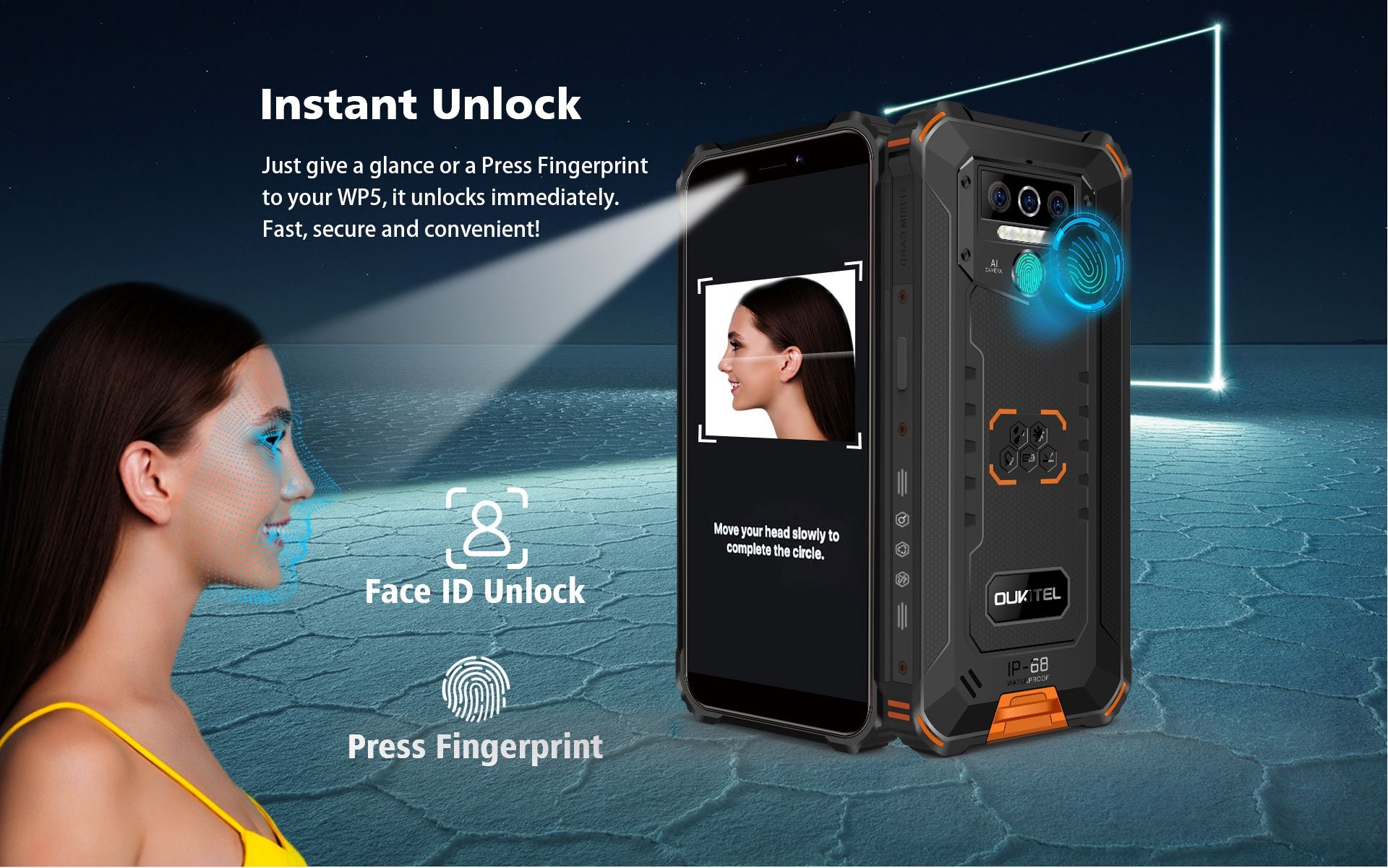 Oukitel WP5 - Face ID и Fingerprint ID